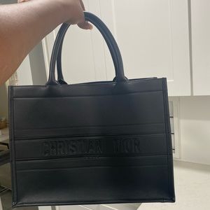 Authentic Medium Dior Book tote noir